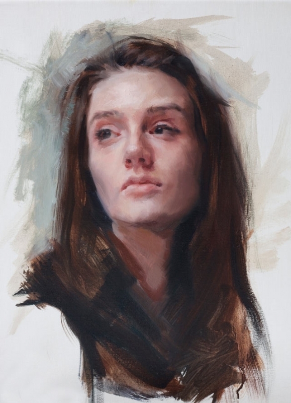 Wet on wet painting, portraits by Louis Smith